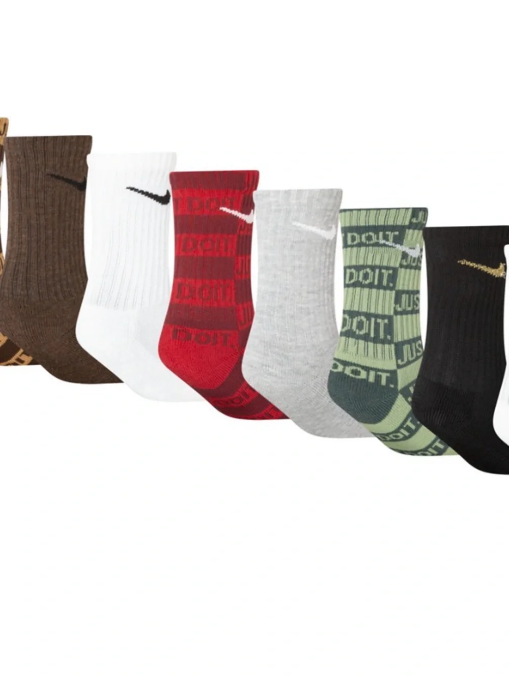 Nike YOUTH 9PC CREW SOCKS CUSHIONED GIFT PACK SIZE 10C-3Y
